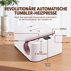 Produktbild für Transferpresse HTVRONT A200 Auto Tumbler Heat Press