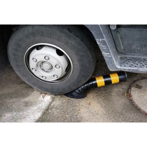 Produktbild für Absperrpfosten Schake 412282BG, schwarz/gelb, aus Kunststoff