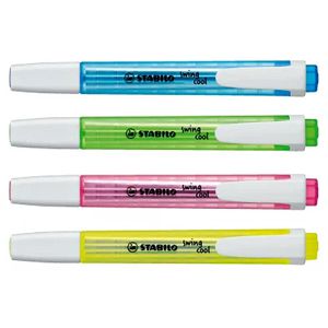 Textmarker Stabilo swing cool, 4 Stück