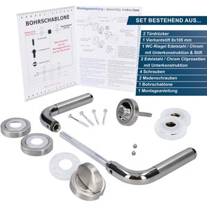 Produktbild für Drückergarnitur Alpertec Fair VI-R WC