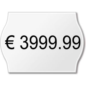 Preisetiketten METO 9506162, weiß, 26 x 12 mm