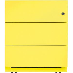 Produktbild für Rollcontainer Bisley Note, aus Metall, gelb