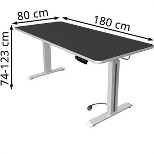 Produktbild für Schreibtisch Kerkmann Move 1 Style, anthrazit / silber