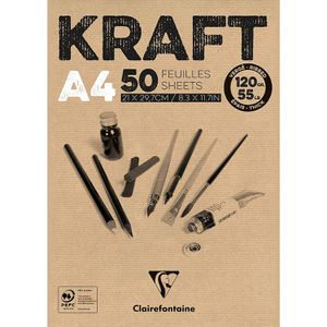 Kraftpapier Clairefontaine 975815C, braun, A4