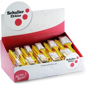 Schuller Malerpinsel Mercato 70001, Set, 72-teilig, Flachpinsel in 5 verschiedenen Größen, Mischborste