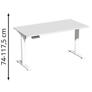 Produktbild für Schreibtisch Geramöbel Elevate Home, lichtgrau / weiß