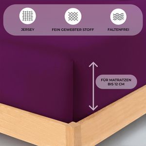 Produktbild für Spannbettlaken Buymax Jersey, 200 x 200 cm