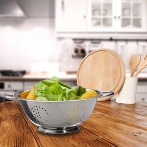 Produktbild für Seiher Relaxdays 10023448, mit 2 Griffen, aus Edelstahl