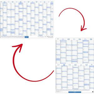 Produktbild für Plakatkalender Heye 21068, Mega-Posterplaner blau, Jahr 2027