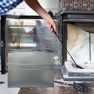 Produktbild für Ascheeimer Relaxdays 10033821, silber, mit Deckel