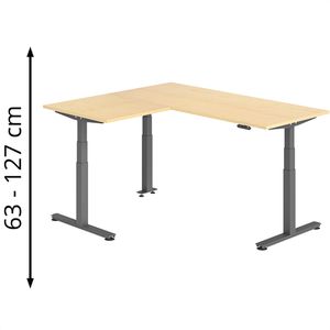 Produktbild für Schreibtisch Hammerbacher XDSMW, ahorn / graphit