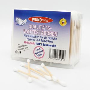 Produktbild für Wattestäbchen WUNDmed 06-026, Bambus, 7,5cm