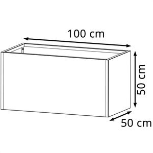 Produktbild für Pflanzkasten Herstera Cube M anthrazit