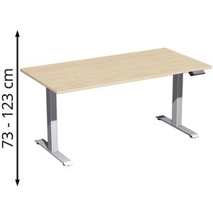 Schreibtisch Geramöbel Elevate Basic, ahorn / silber