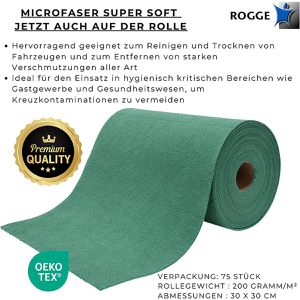 Produktbild für Allzwecktuch Rogge Mikrofaser-Rolle, 30 x 30 cm