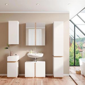 Produktbild für Badmöbel-Set Vicco Gloria, weiß, 5-teilig