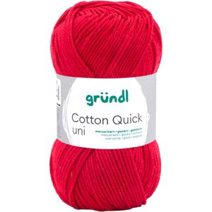 Häkelgarn Gründl 865-147 Cotton Quick uni, rot