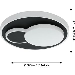Produktbild für Deckenleuchte Eglo Lepreso, schwarz, LED