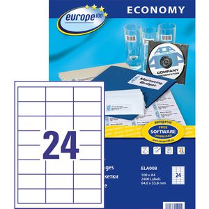 Universaletiketten Europe100 ELA008, weiß
