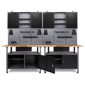 Werkbank Ondis24 Klaus, schwarz, 6-teilig