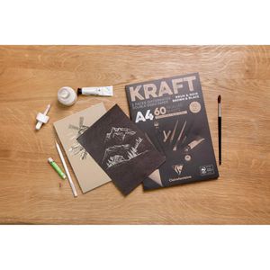 Produktbild für Kraftpapier Clairefontaine 975819C, schwarz/braun, A3