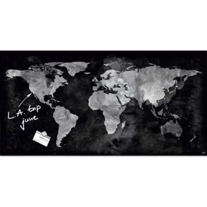 Produktbild für Glas-Magnettafel Sigel GL270 Artverum, World-Map, 3 Magnete