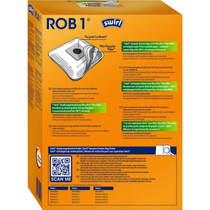 Produktbild für Staubsaugerbeutel Swirl ROB 1 MicroPor Plus
