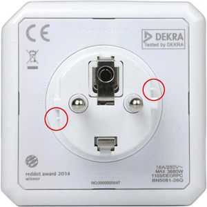 Produktbild für Steckdosenwürfel allocacoc PowerCube, weiß / rot