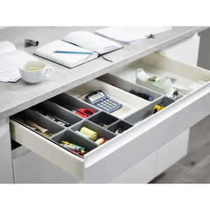 Produktbild für Besteckkasten JosephJoseph Blox, grau / weiß, Kunststoff