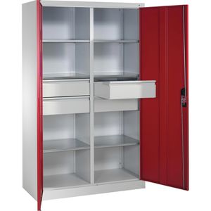 Produktbild für Werkzeugschrank CP-Möbel 8931-3042, aus Metall, grau / rot