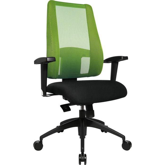 Topstar Lady Sitness Deluxe Bürostuhl, Stoff / Netz grün, mit