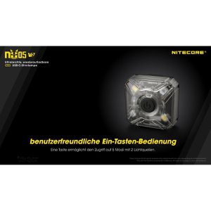 Produktbild für Stirnlampe Nitecore NU05 V2 LED, wiederaufladbar