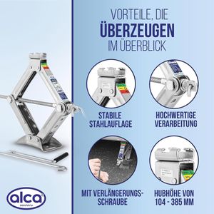 Produktbild für Scherenwagenheber Alca 436000, mit Kurbel