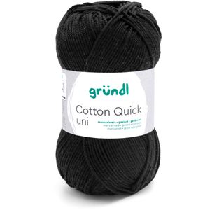 Häkelgarn Gründl 865-11 Cotton Quick uni, schwarz