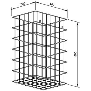Produktbild für Abfallkorb Wagner-Ewar WP 150-1, silber