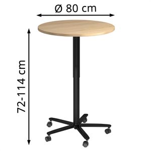Produktbild für Stehtisch Hammerbacher ST08, eiche