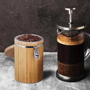 Produktbild für Kaffeedose Relaxdays 10020605, aus Bambus
