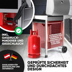 Produktbild für Gasgrill Proficook PC-GG 1309, silber, 2 Brenner