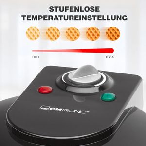 Produktbild für Waffeleisen Clatronic WA3491 Waffelautomat, 1200 W
