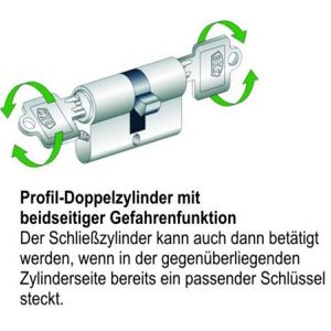 Produktbild für Schließzylinder BKS PZ 8812, mit 3 Schlüsseln