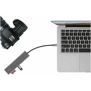 Produktbild für USB-Hub Trust Halyx 24191, silber, SD-Kartenslot