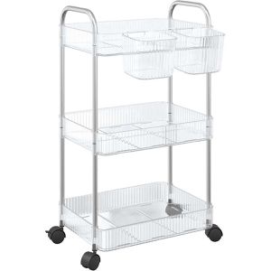 Küchenwagen vidaXL 4012378, transparent / silber