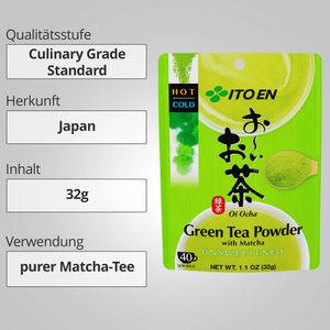 Produktbild für Matcha ITO-EN Oi Ocha, Grünteepulver