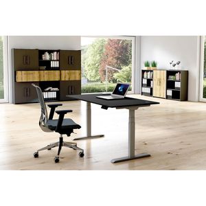Produktbild für Schreibtisch Kerkmann Move 1 stable, anthrazit / silber