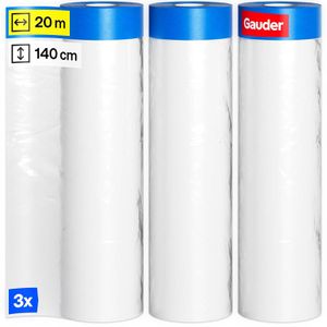 Produktbild für Abdeckfolie Gauder Malerkrepp-Masker, 2in1, 3 Stück