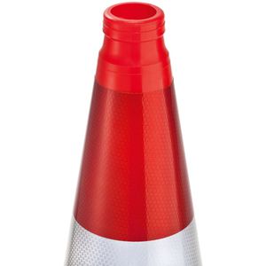 Produktbild für Leitkegel Moravia Morion EU, rot/weiß, Höhe 75cm