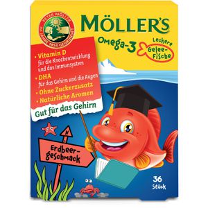 Omega-3 Möllers für Kinder + Vitamin D, 36 Gel-Tabs