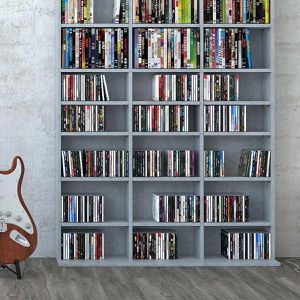 Produktbild für CD-Regal Vicco Jukebox, beton grau