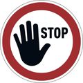 Hinweisschild Durable ISO 7010, Folie Ø 43 cm, Bodenmarkierung, STOP