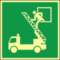 Hinweisschild Abtec ISO 7010 E017 Kunststoff 20 x 20 cm, nachleuchtend, Rettungsfenster